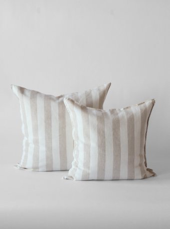 cushion cover linen with stripes 60x60