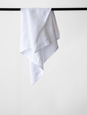 Kökshandduk linne - bleached white