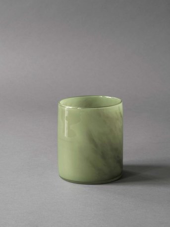 Lyric olive green candleholder in size M