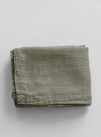 green table cloth linen