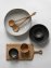 Tell Me More salad set serving set made of American walnut