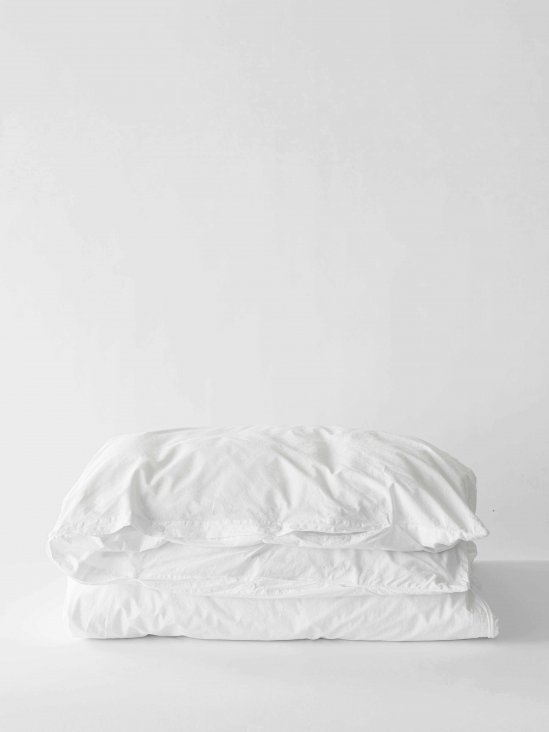White bed linen in organic cotton