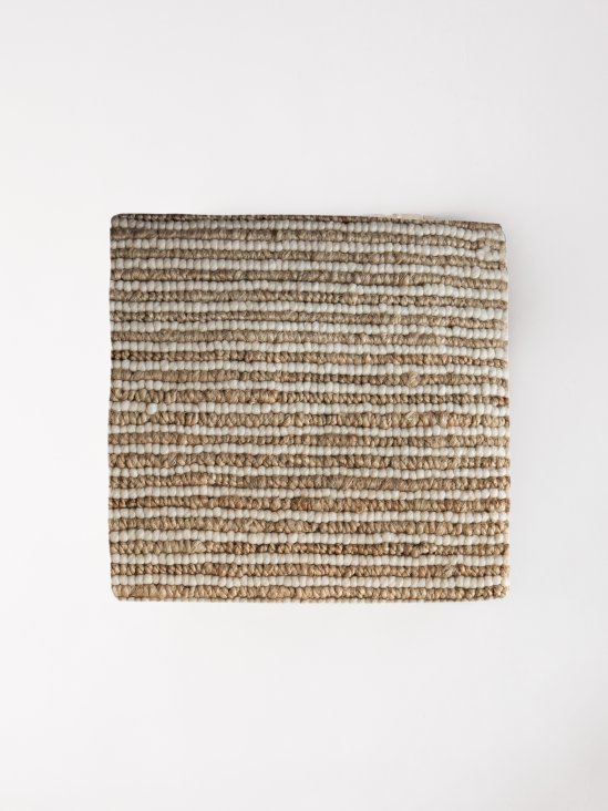 Hemp wool stripe rug sample